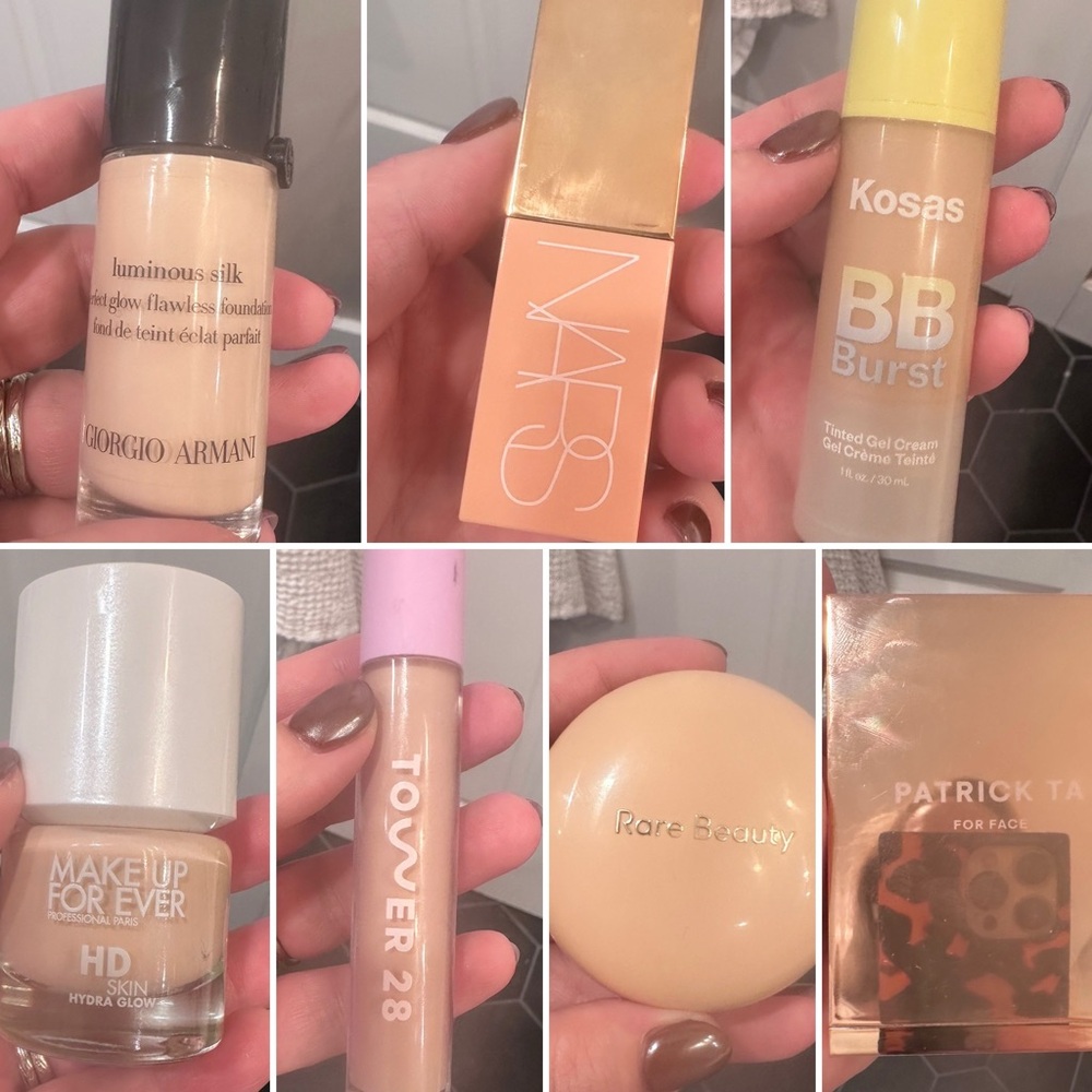 Luxe Makeup Lot. Armani. Patrick Ta. Rare Beauty. Tower28. MU4E. Kosas. NARS.